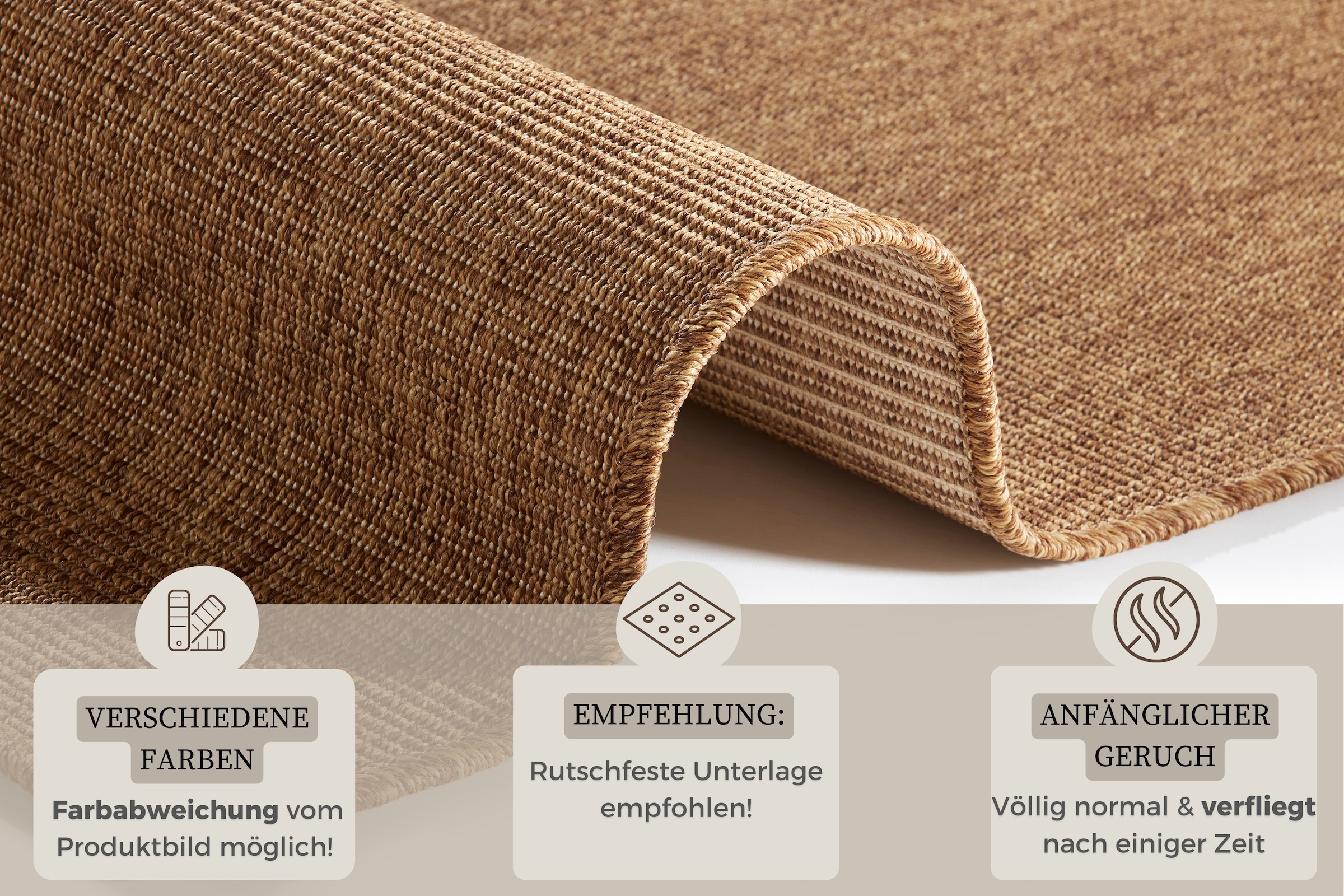 HANSE Home Läufer »Nature,  In- und Outdoor« rechteckig 5 mm Höhe Teppich, Wetterfest, Balkon, Flur, Wohnzimmer, Wasserfest, Sisal Optik