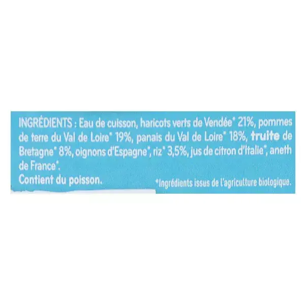 Prato de refeição Babybio com feijão verde e truta (+12 meses) orgânico 230g