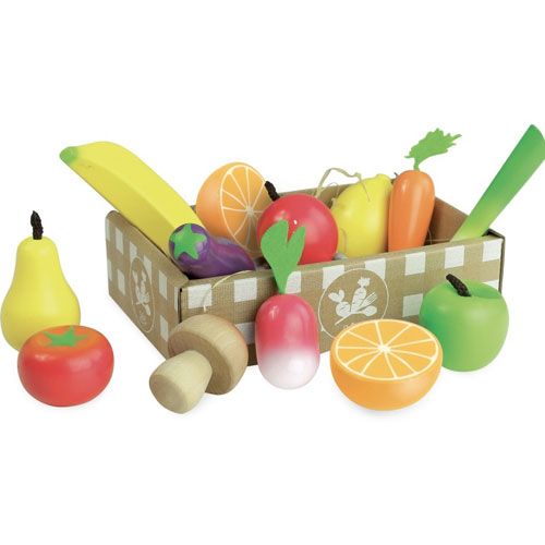 Vilac kartonnen kistje met groenten en fruit (12st) 8103