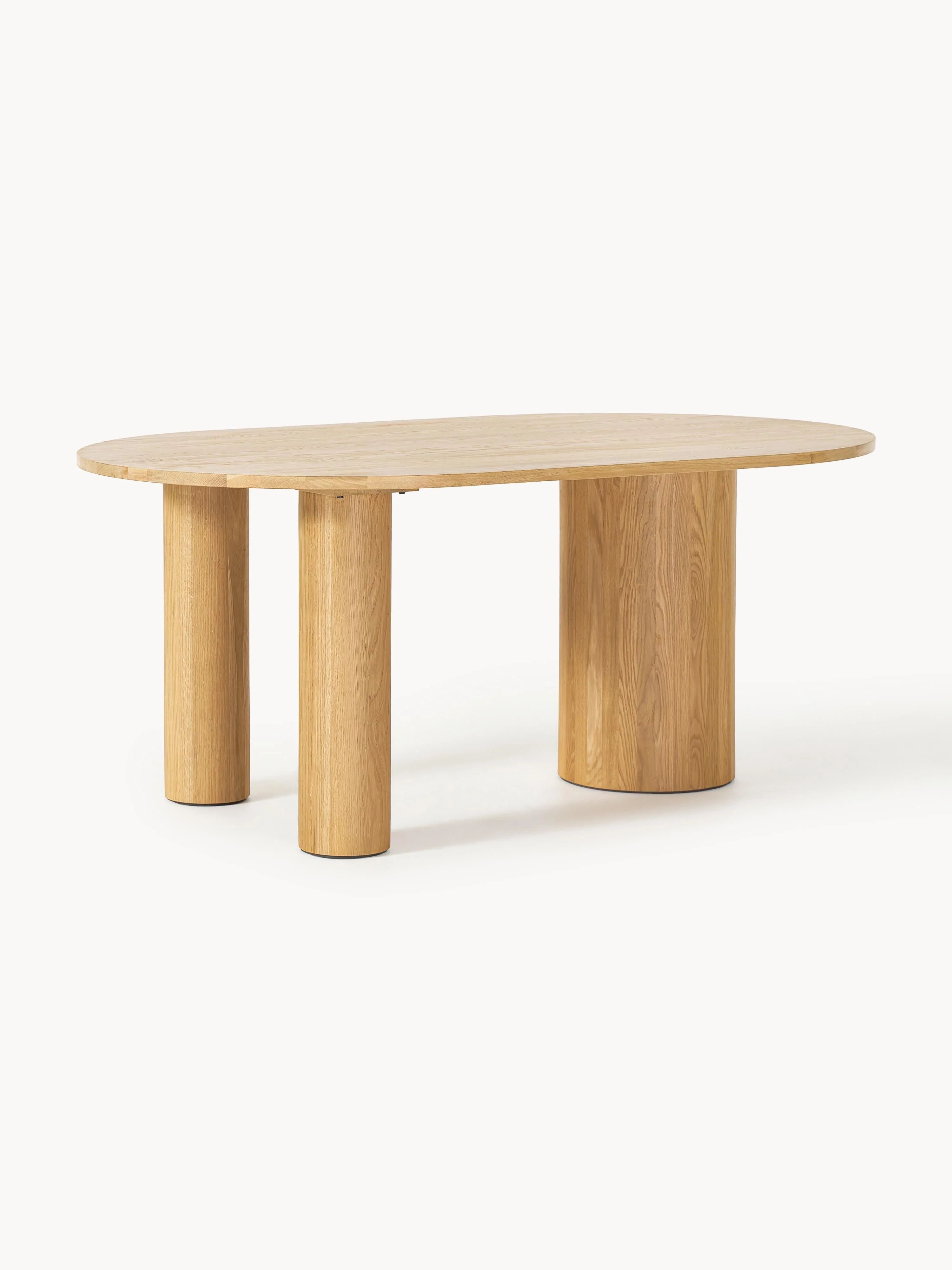 Ovale eettafel Dunia van eikenhout, in verschillende formaten