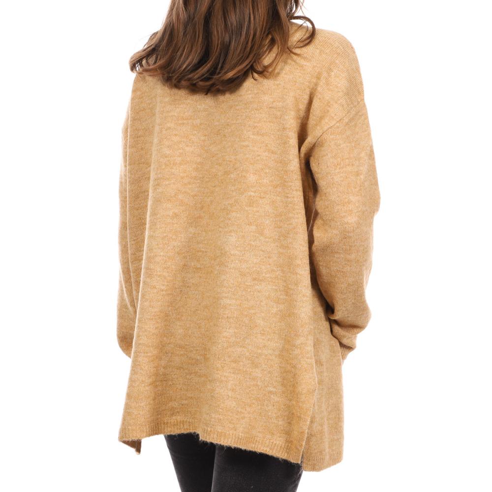 Vero Moda Pull long Beige Femme Vero Moda Plaza