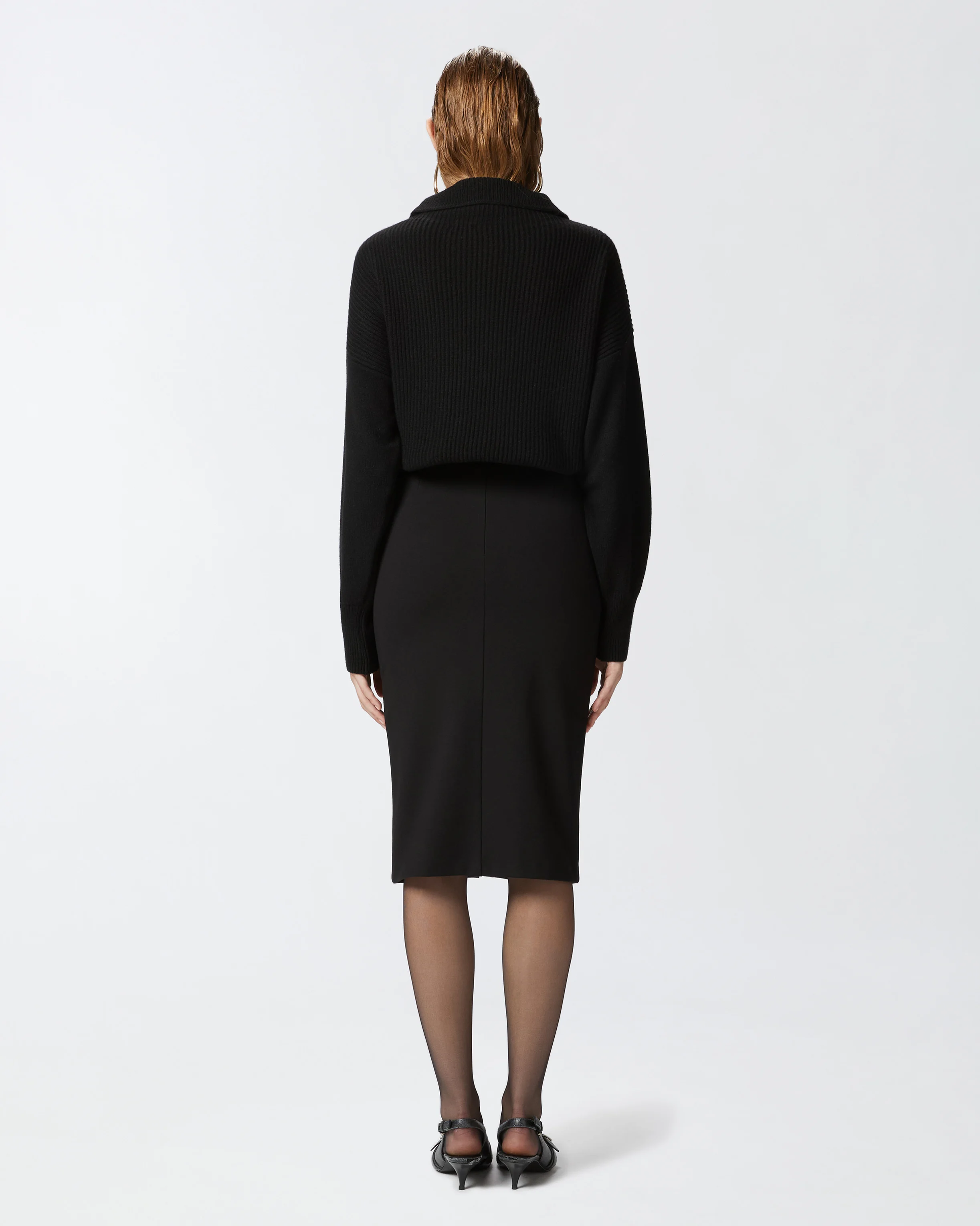 Pull à col zippé | Noir