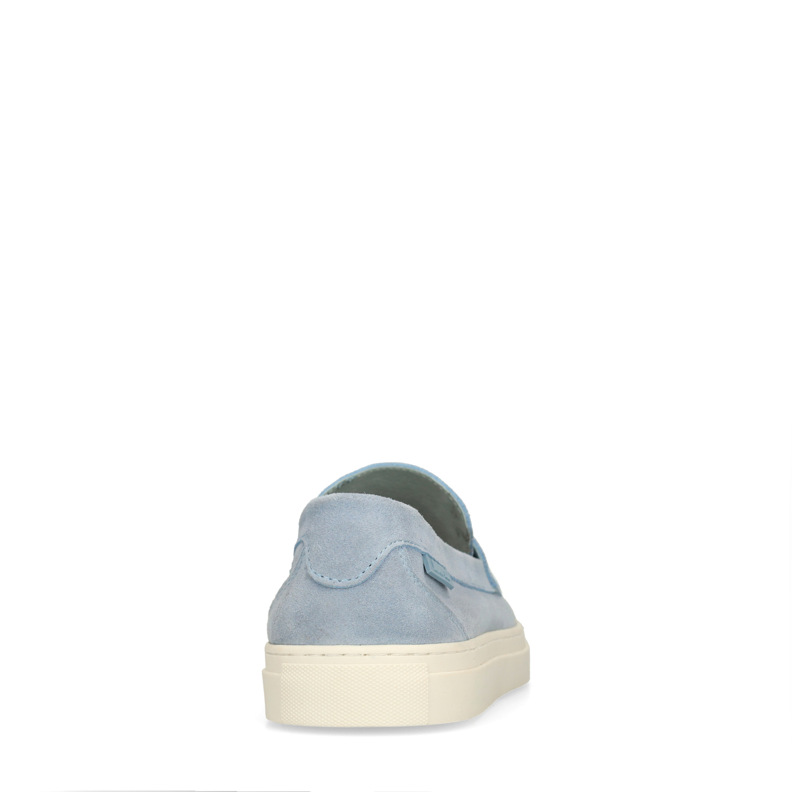 Blauwe suède loafers