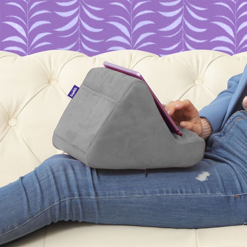 Buddi Dream Tablet iPad Smartphone Houder - Schoot Kussen - Grijs