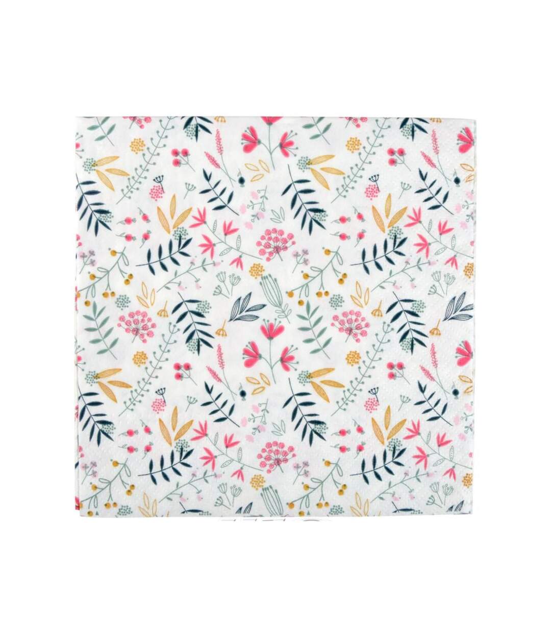 Paris Prix - Lot De 20 Serviettes En Papier happy Spring 33x33cm Blanc
