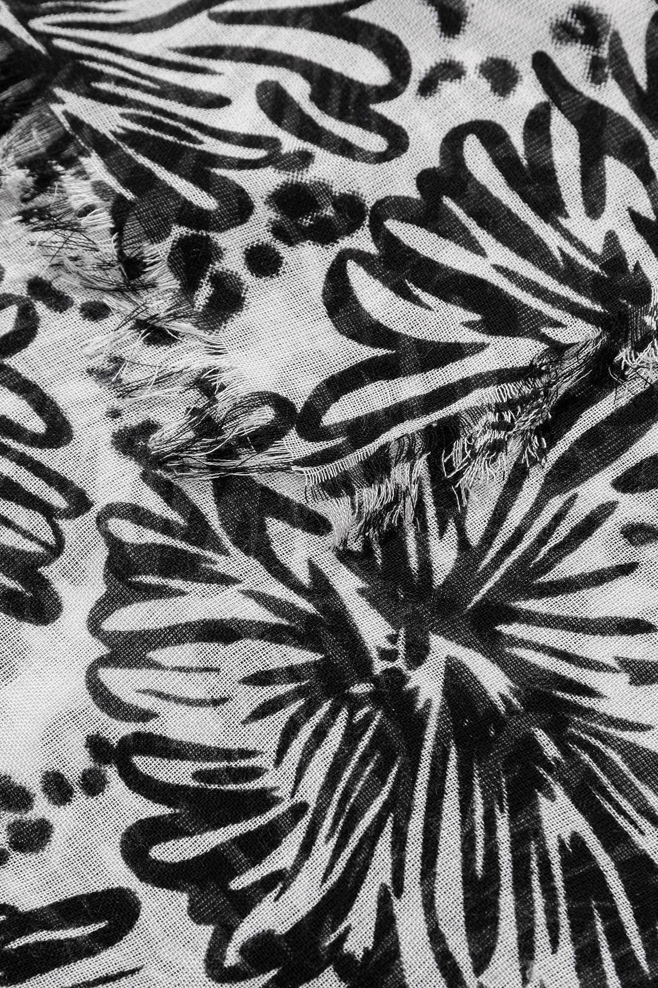 Pañuelo estampado retangular - preto