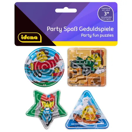 Idena Kinder Partyartikel Geduldspiele 4 Stück