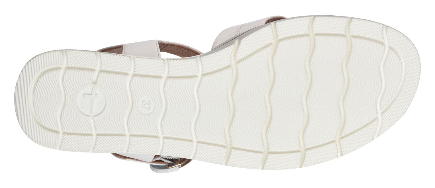Tamaris Keilsandalette  , Sommerschuh, Riemchensandale mit Ziernähten