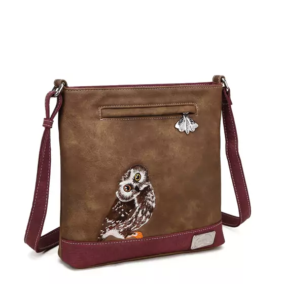 Hi-di-Hi Appetizer Crossbody Bag Dark Brown/ Purple