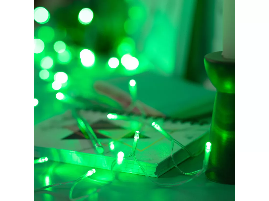 Guirlande LED Extérieure à Piles 5m Vert