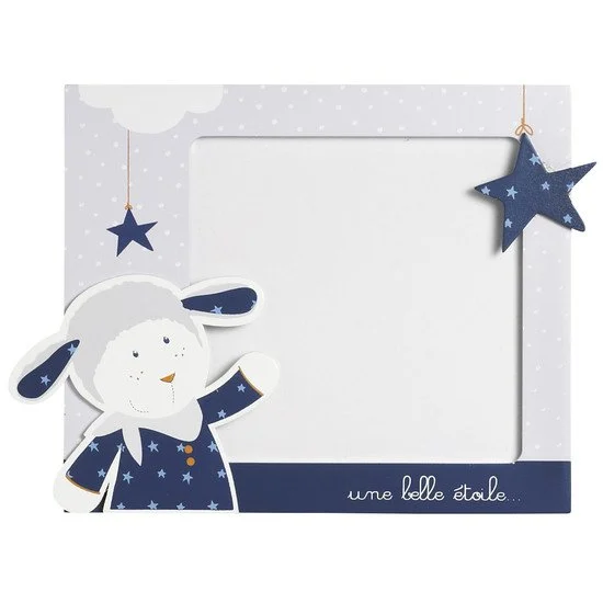 Merlin set 2 cadres photos   Bleu        de               Sauthon Baby's Sweet Home