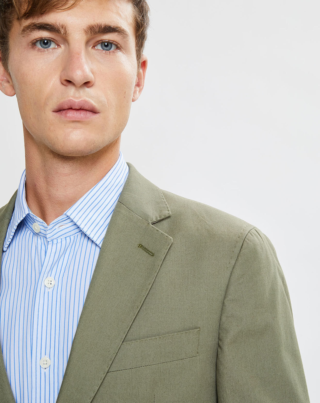 Hackett London Veste en Coton Canvas kaki