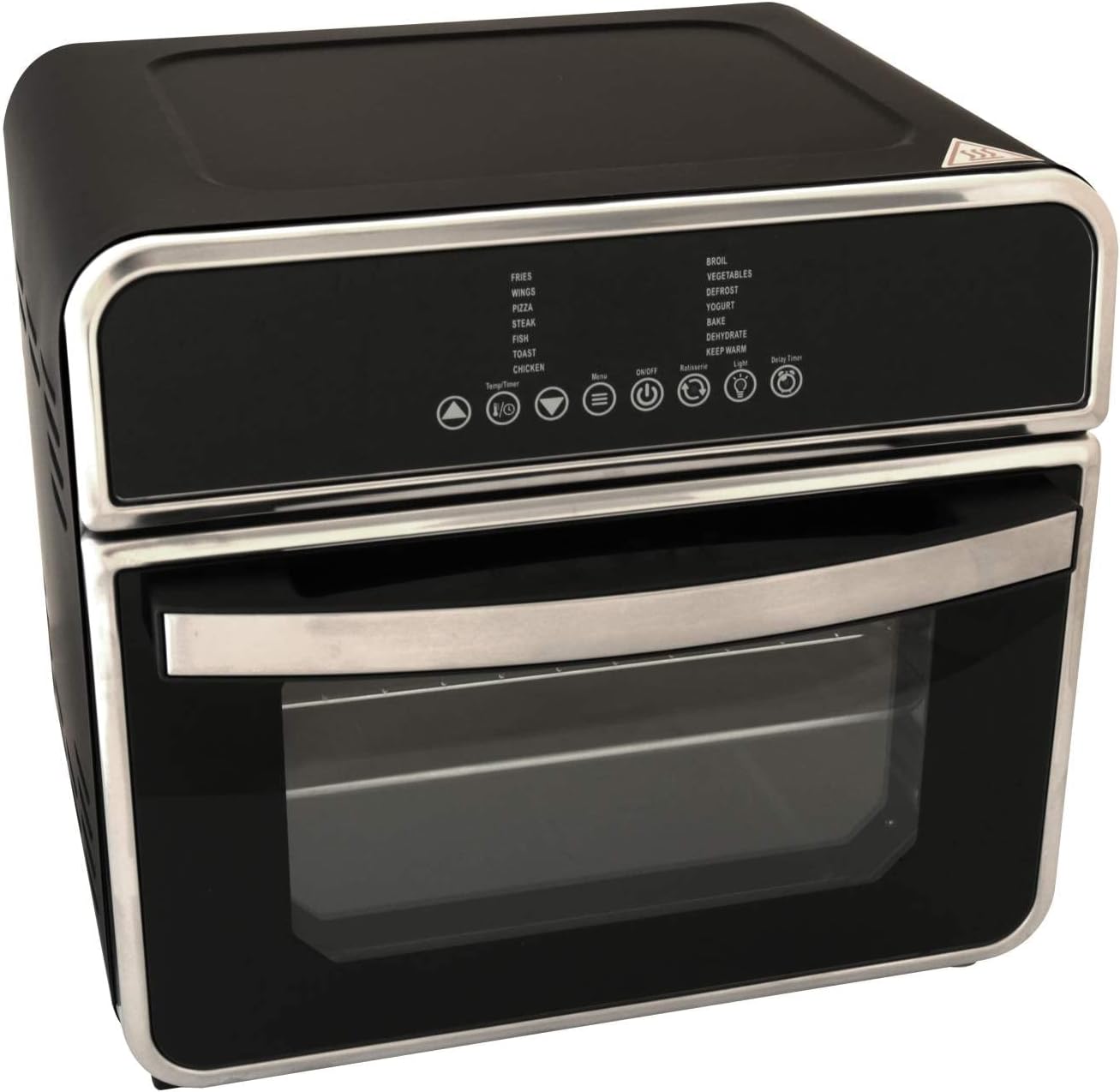 Deski HOT KITCHEN DESIGN Ofen Heißluft Fritteuse 15 Liter schwarz 1600 Watt 3in1 Multifunktion, 401274