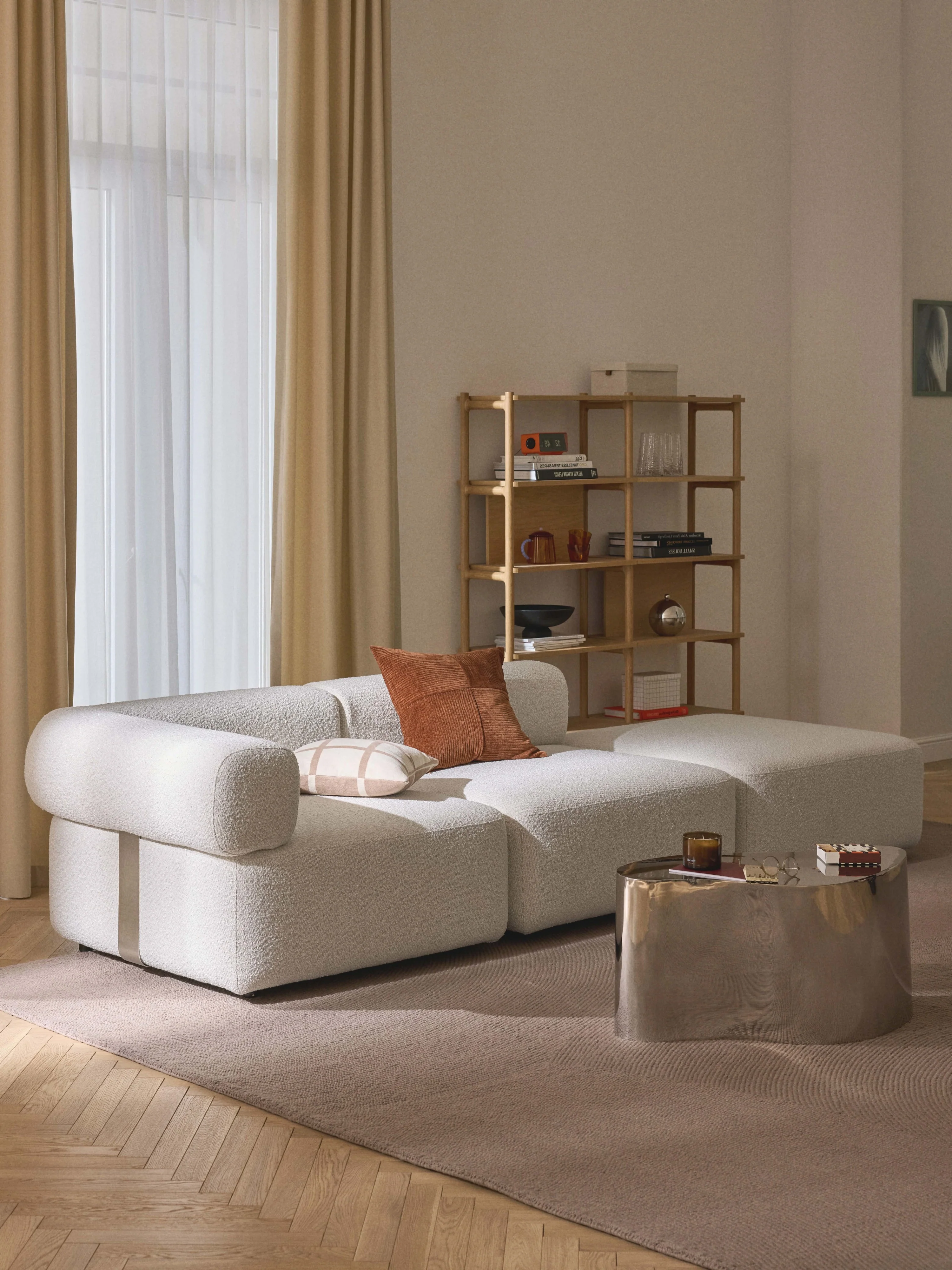 Modulaire bouclé poef Anton