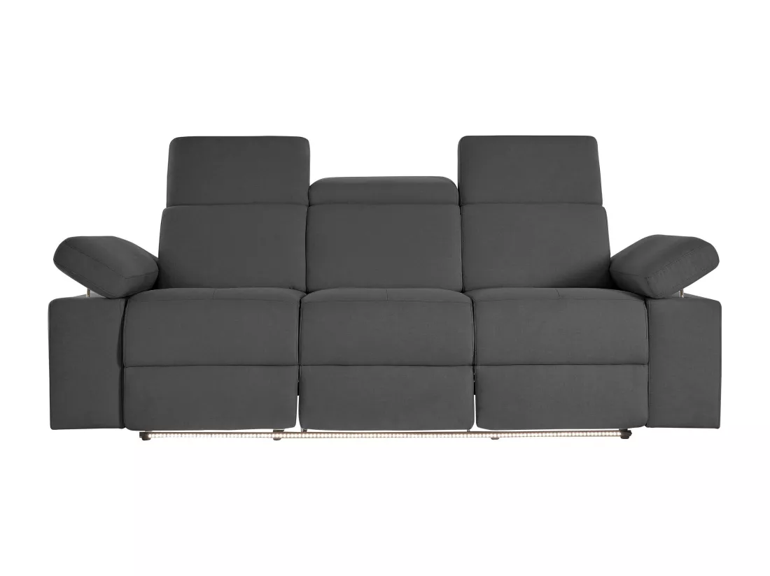 Rayland | Fauteuil relax 3 places électrique en tissu Sunday anthracite