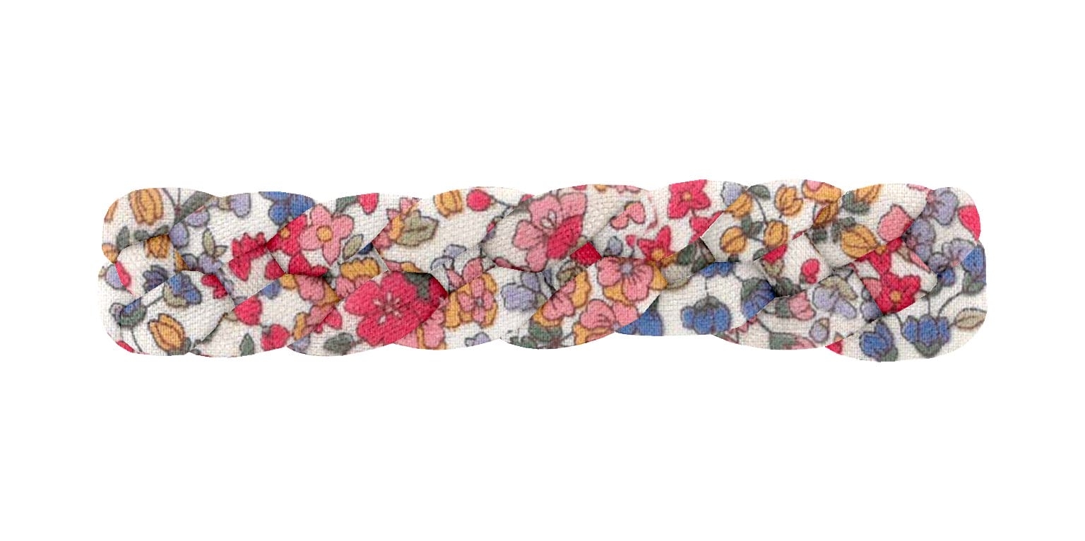 Barrette Cheveux Tressée Porcelaine Rosée