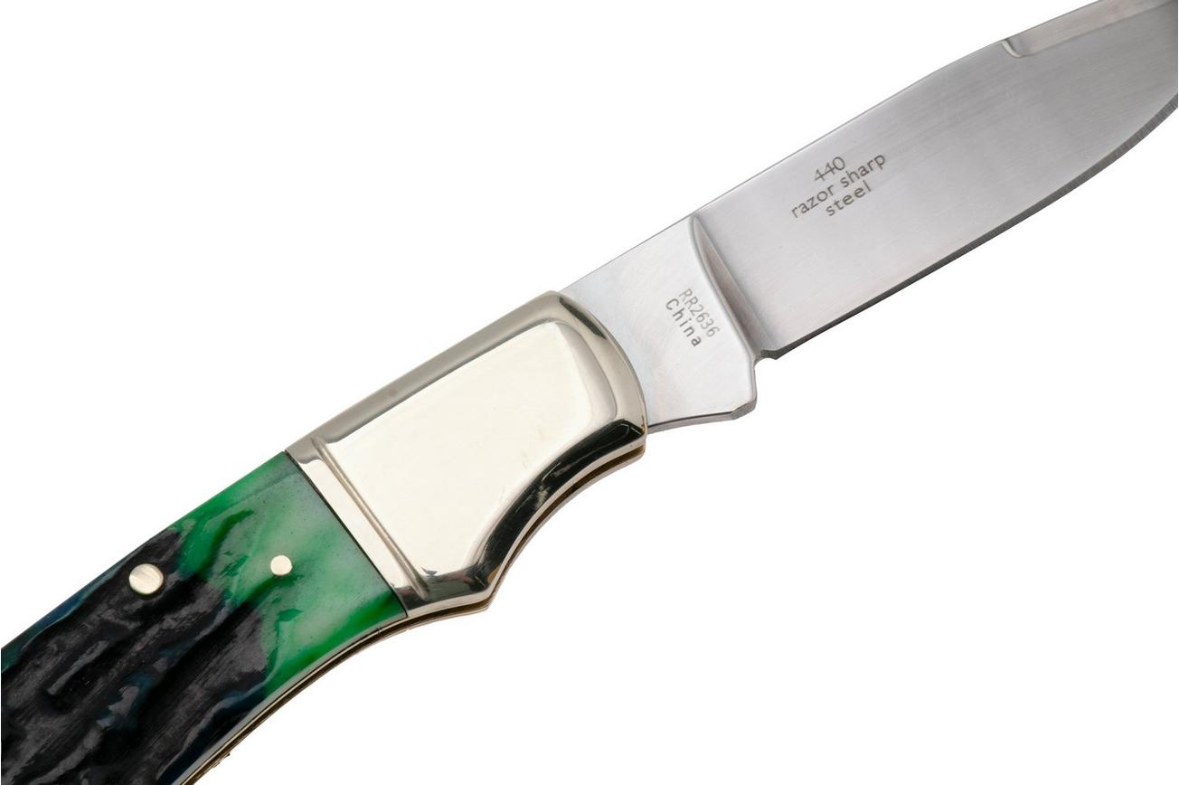 Rough Ryder Bluegill Lockback RR2636, Satin 440, Jigged Bone, zakmes