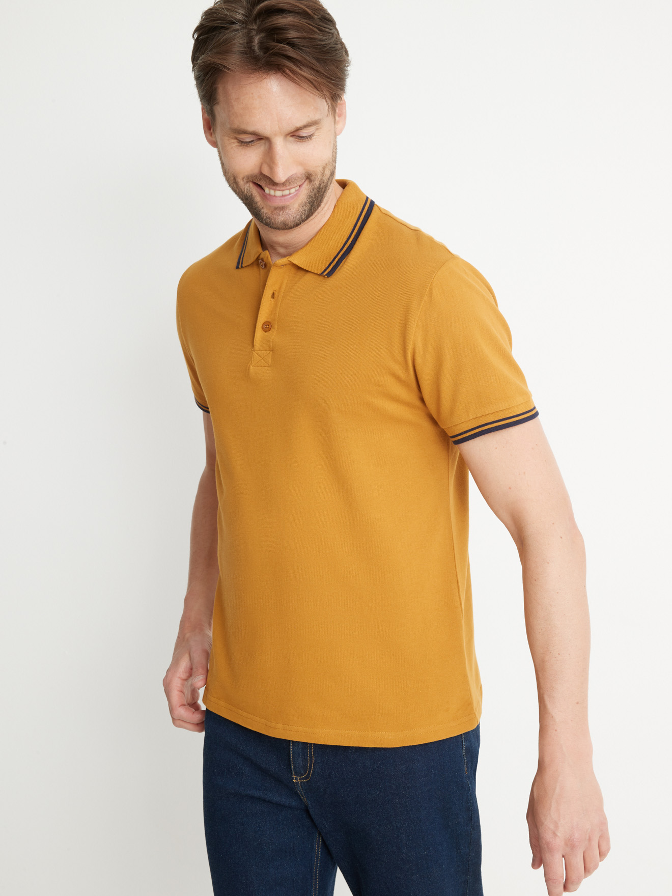 Polo manches courtes maille piquée