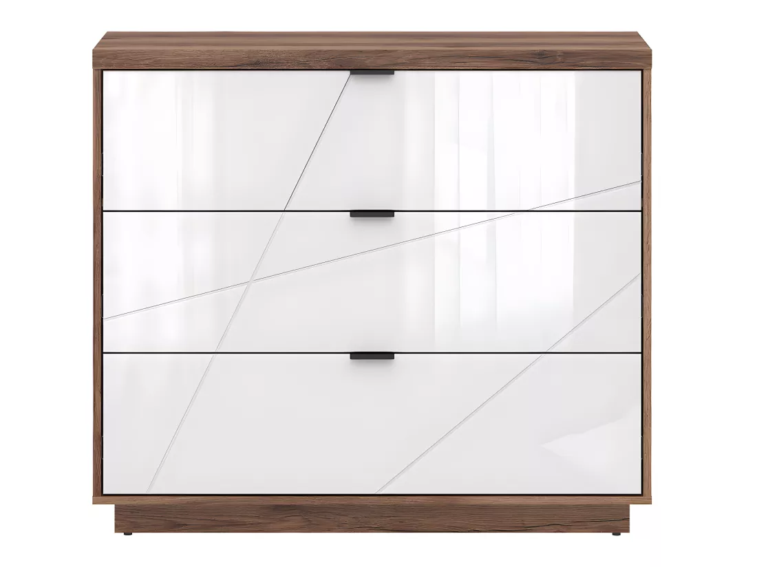 Commode 3 tiroirs Sven Blanc et Bois
