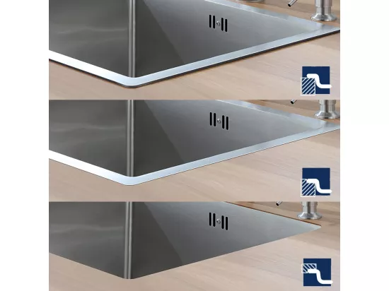 LONHEO MAX Évier Cuisine 1 Bac 74*44*20CM 304 Inox Évier Brossé avec Siphon et Trop-Plein