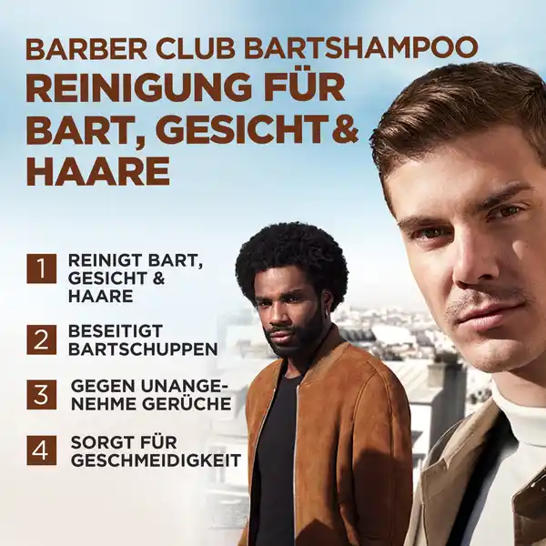Bartshampo BarberClub 3-in1 Bart + Gesicht + Haar