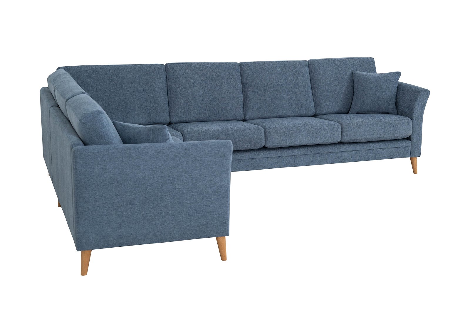Eden hjørnesofa 23 hjørne i tekstil Thor 16/1 Light Blue med ben i eik natur 15137