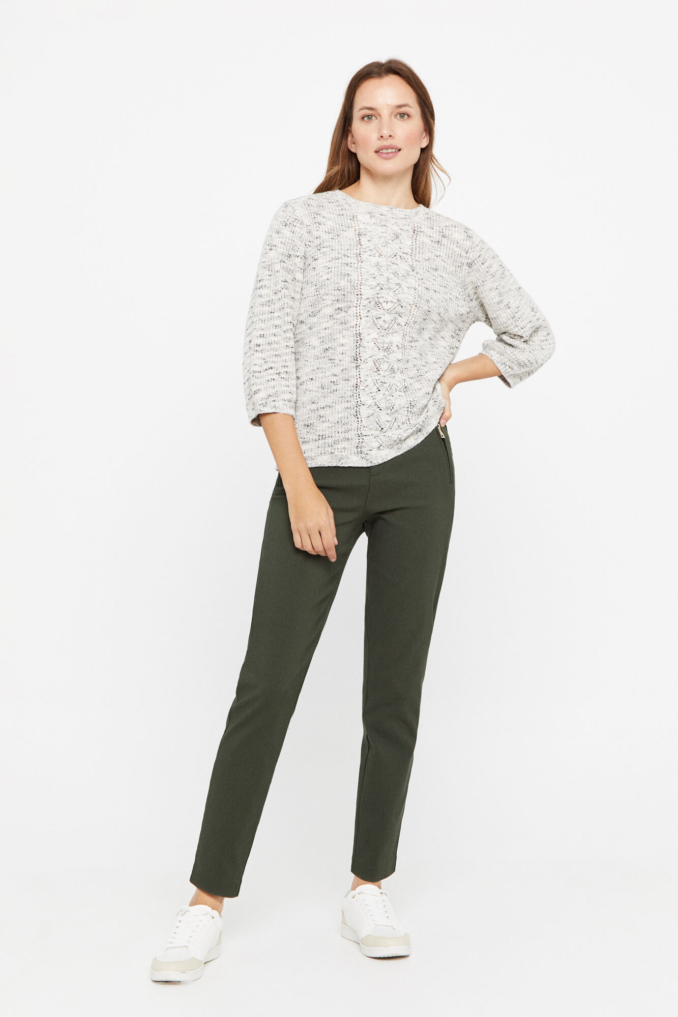 Calça jeans skinny - Cáqui