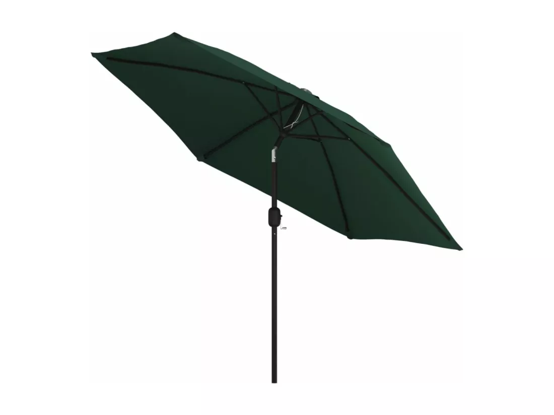 Parasol vert 3 m mât en acier