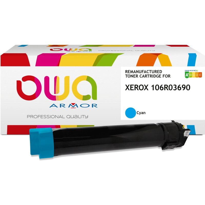 Toner remanufacturé OWA - standard - Cyan - pour XEROX 106R03690