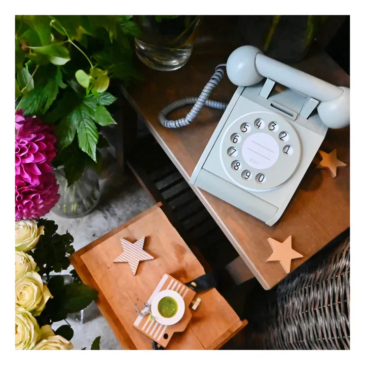 Kiko+ & gg* Téléphone en bois vintage | Vert Menthe