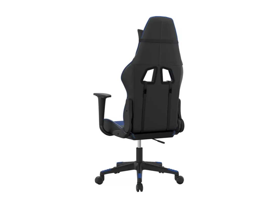 Chaise de jeu de massage Noir et bleu Similicuir