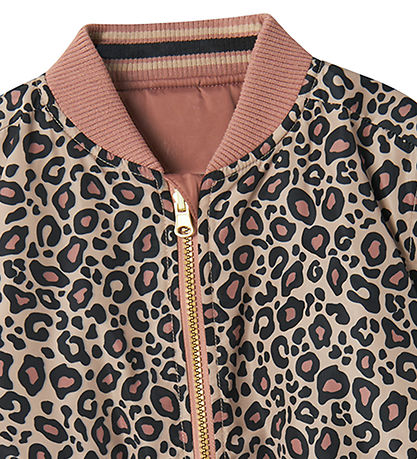 Name It Bomberjacke - Umkehrbar - NkfMariska - Schwarz/Pink m. L