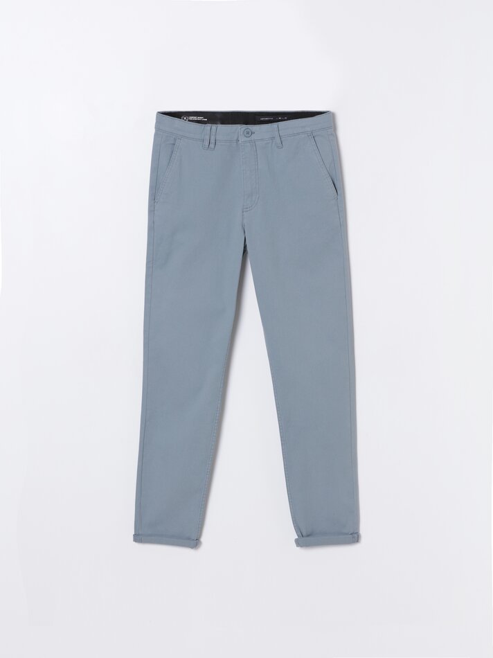 Calça chino skinny - Azul claro