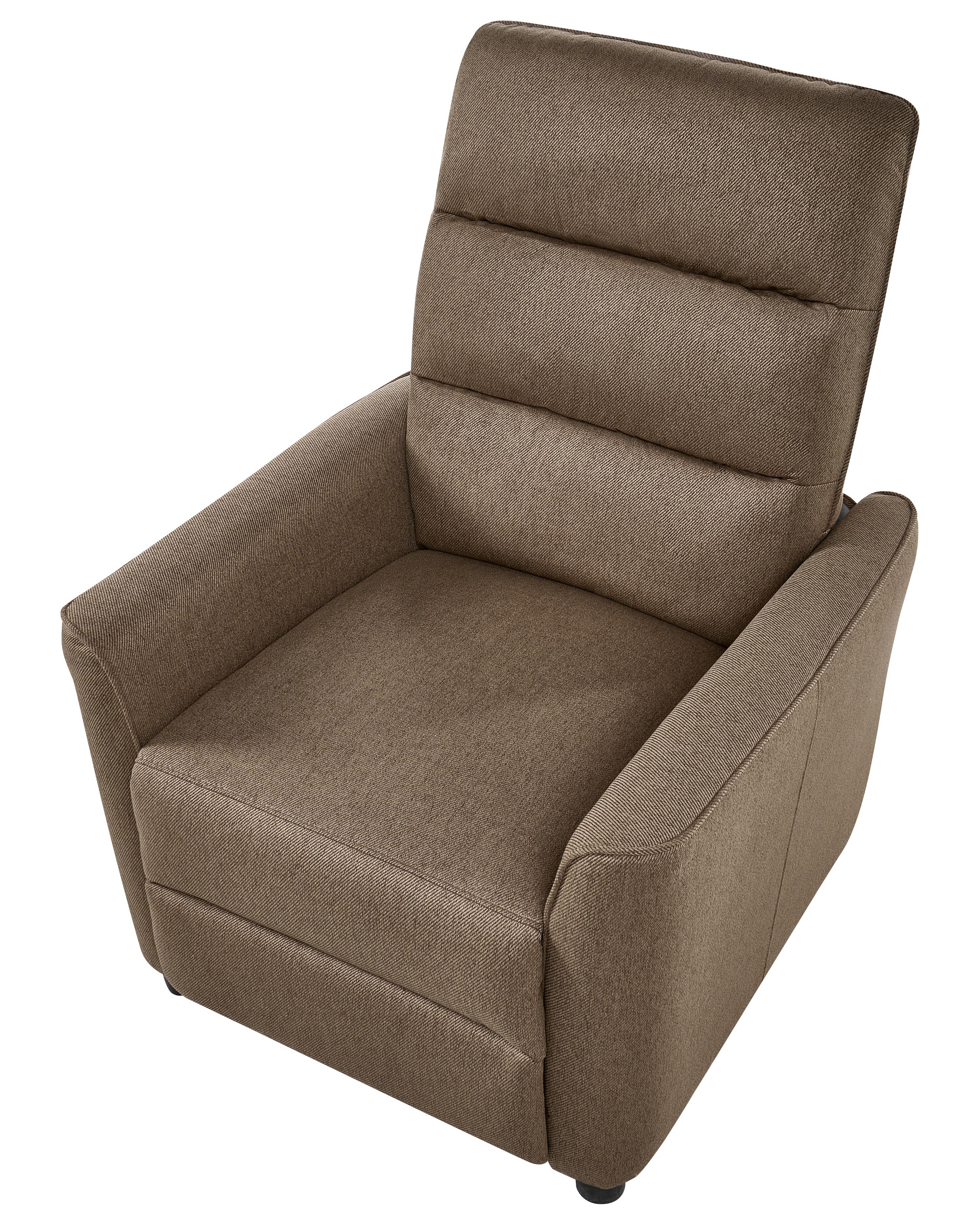 Relaxfauteuil SANDE inclusief voetensteun Stof Bruin