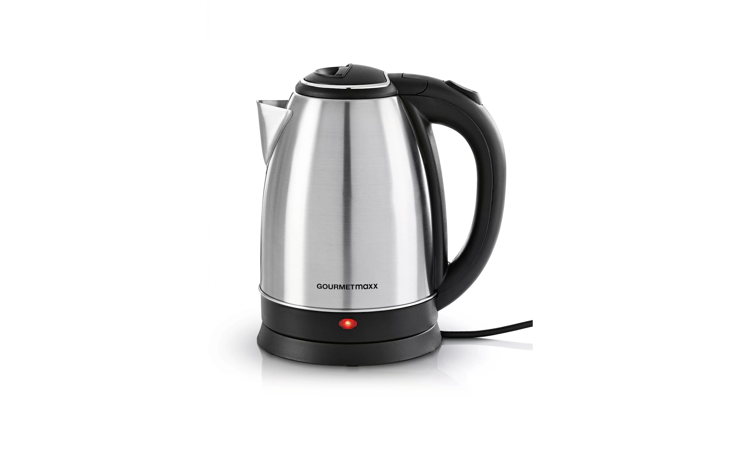 GOURMETmaxx Wasserkocher »45505 l, Schwarz/Silber« 1,8 l 1500 W