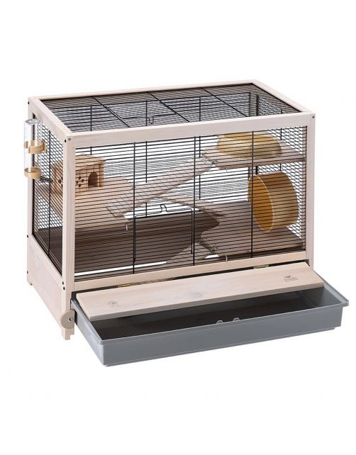 Ferplast Hamsterkooi Hamsterville - Dierenverblijf - 60x34x49 cm Houtkleur