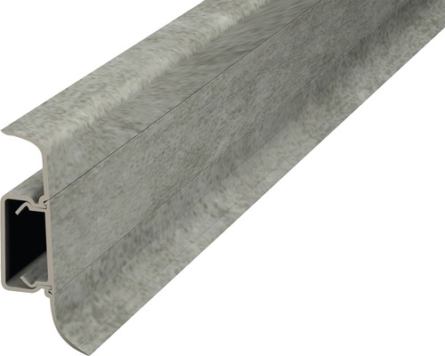 Klemplint met kabelgeleiding, steengrijs, 50 mm x 250 cm