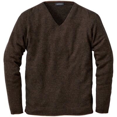 Herrenpullover Merinowolle, Braun