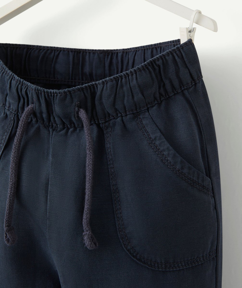 PANTALON FLUIDE BÉBÉ GARÇON BLEU MARINE AVEC POCHES