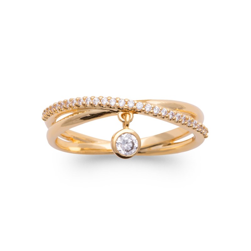 Bague Femme - Plaqué Or - Oxyde de zirconium