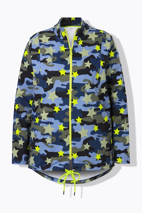 Sweatjacke, Camouflage mit Sternen, Langarm