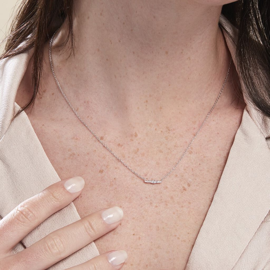 Collier Adriaan Argent Blanc Oxyde De Zirconium