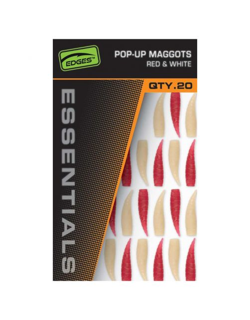 Fox Pop Up Maggots X 20 (10 Red.10 White - Imitatie aas -