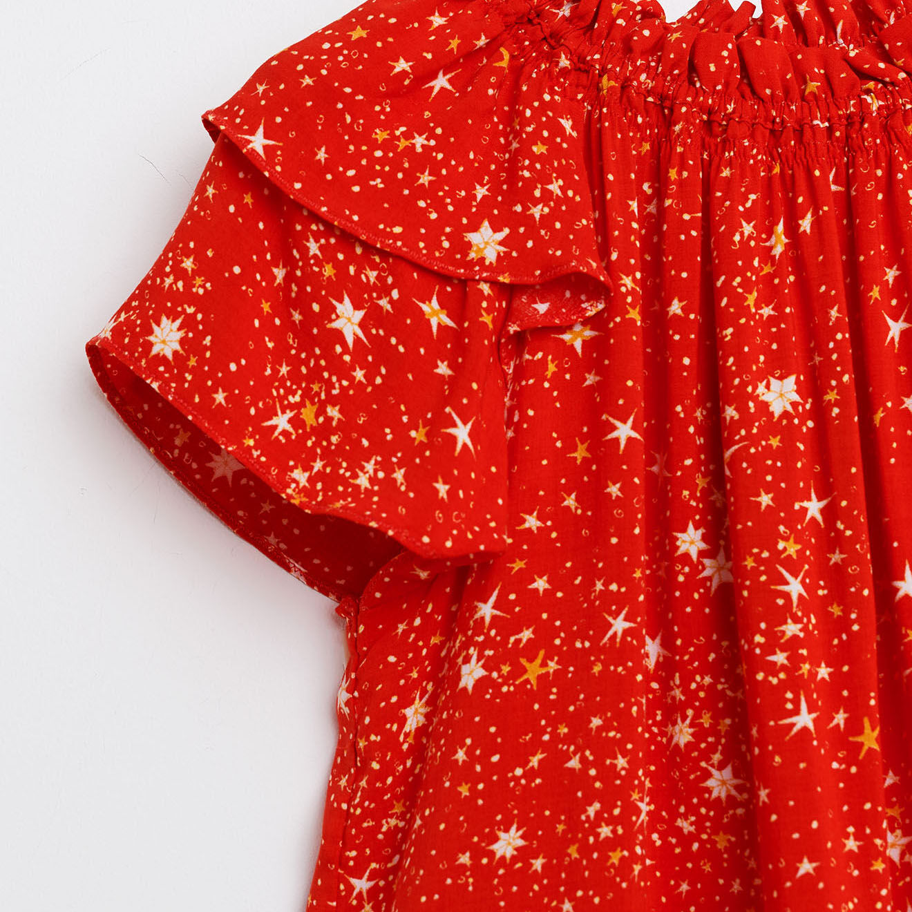 Bellerose Blouse Acer imprimée étoiles rouge orangé