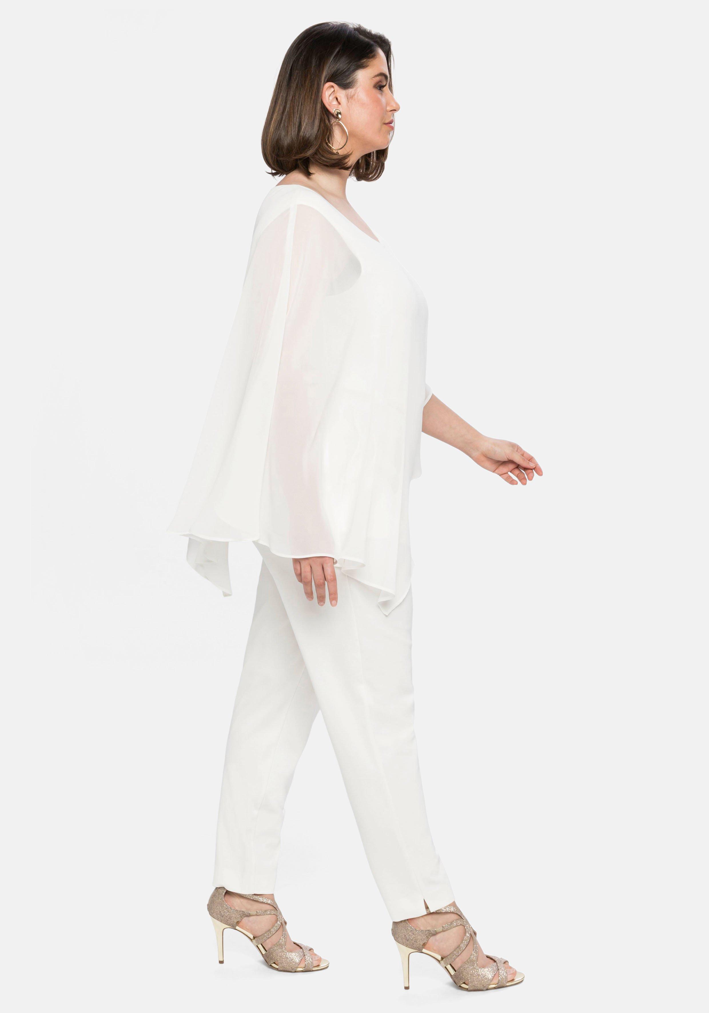 Overall im Lagenlook, mit Fledermausärmeln