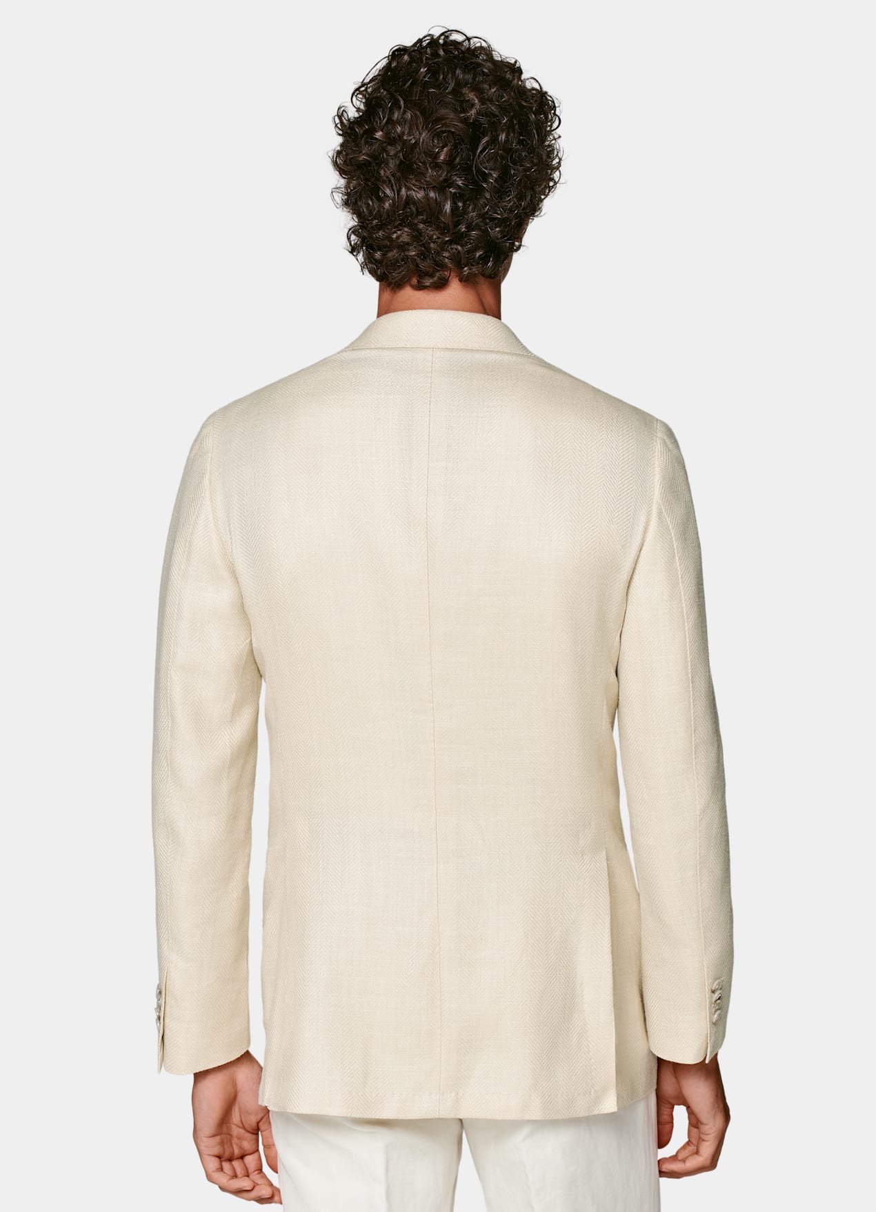 Blazer Havana coupe Tailored marron clair à chevrons