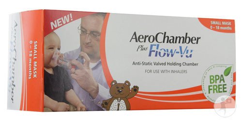 Aerochamber Plus Flow-Vu Anti-Static Masque Baby 1 Pièce