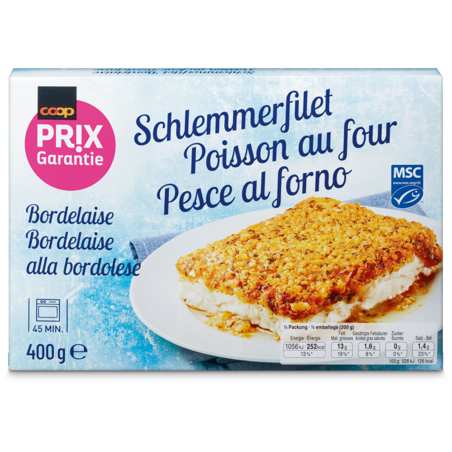 Prix Garantie Schlemmerfilet Bordelaise MSC