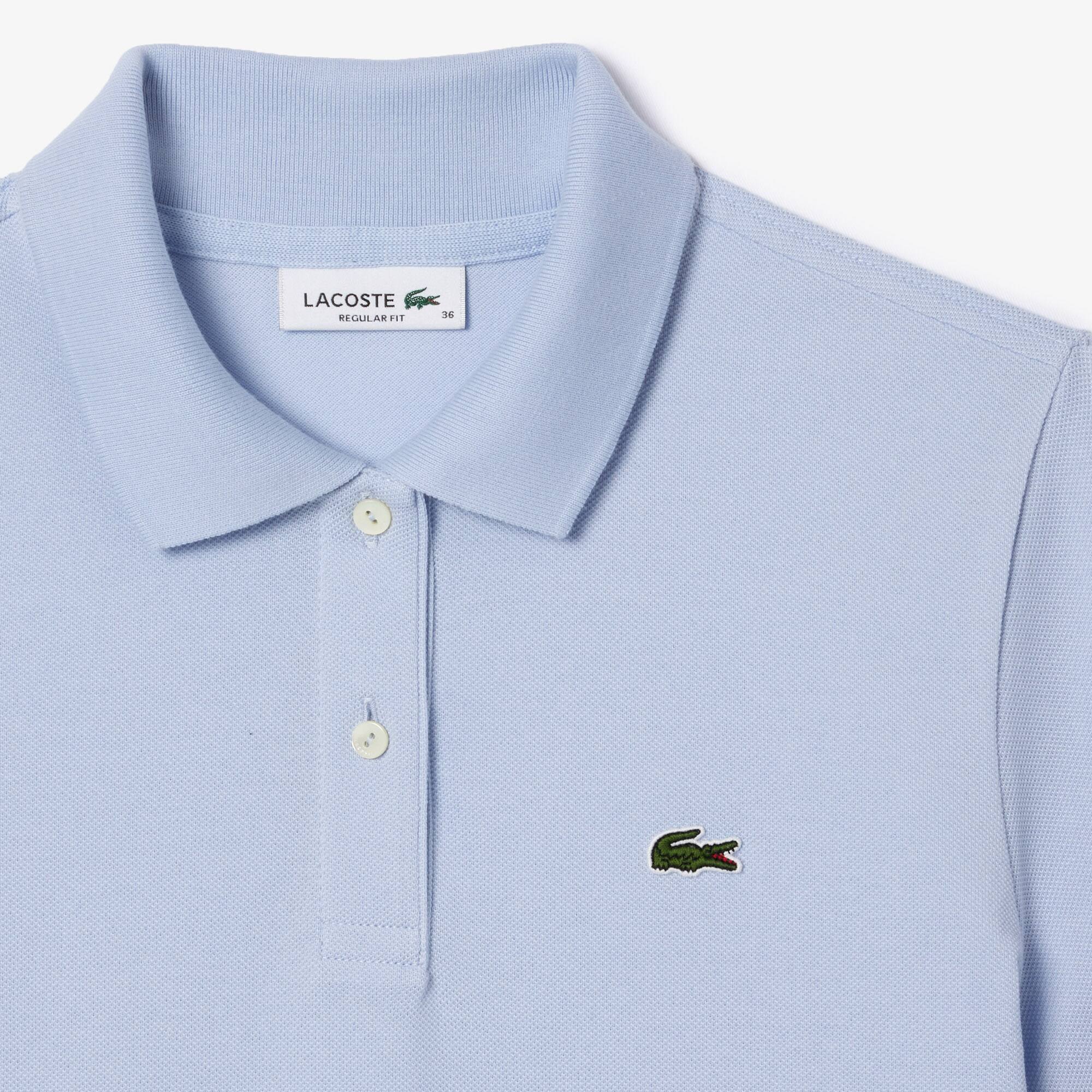 LACOSTE Regular Fit Damen-Poloshirt aus weichem Petit Piqué Kurze Ärmel - Blau - Lacoste - Damen