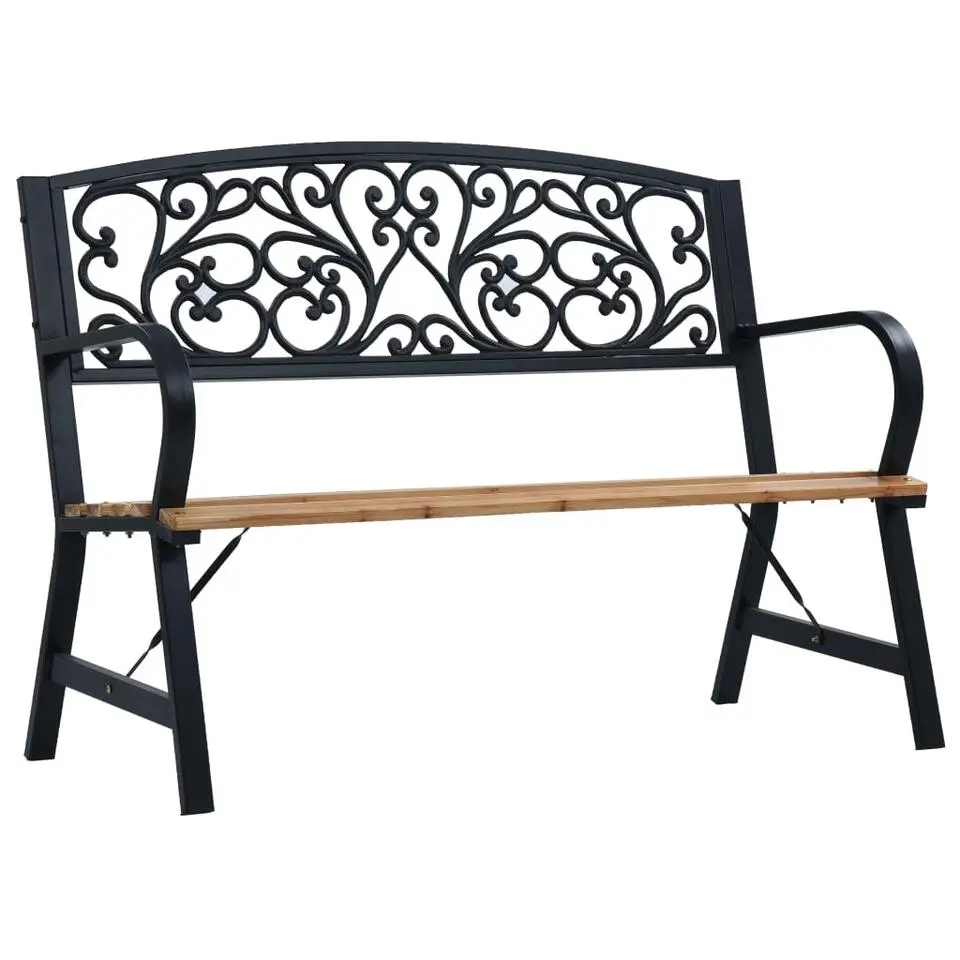 vidaXL - Tuinbank - Zwart - Hout